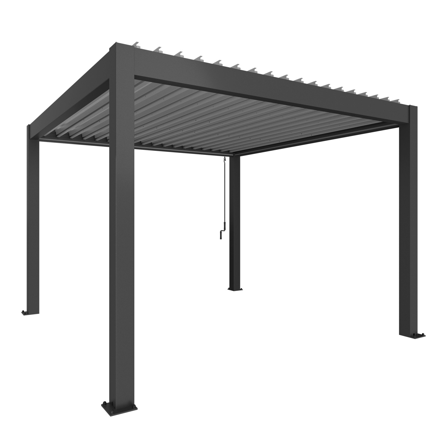 Biohort Pergola 3,5 x 3,5 tmavě šedá/stříbrná 367,5 x 367,5 cm