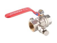 Ferro Kulový plnoprůtočný kohout KFPO1 s vypouštěním, páka MM 1/2