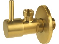 baliv Designový rohový ventil EV-3460 s páčkou, matná zlatá, 1/2