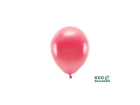 PartyDeco Balónky ECO metal tm. červená 26 cm, 10 ks