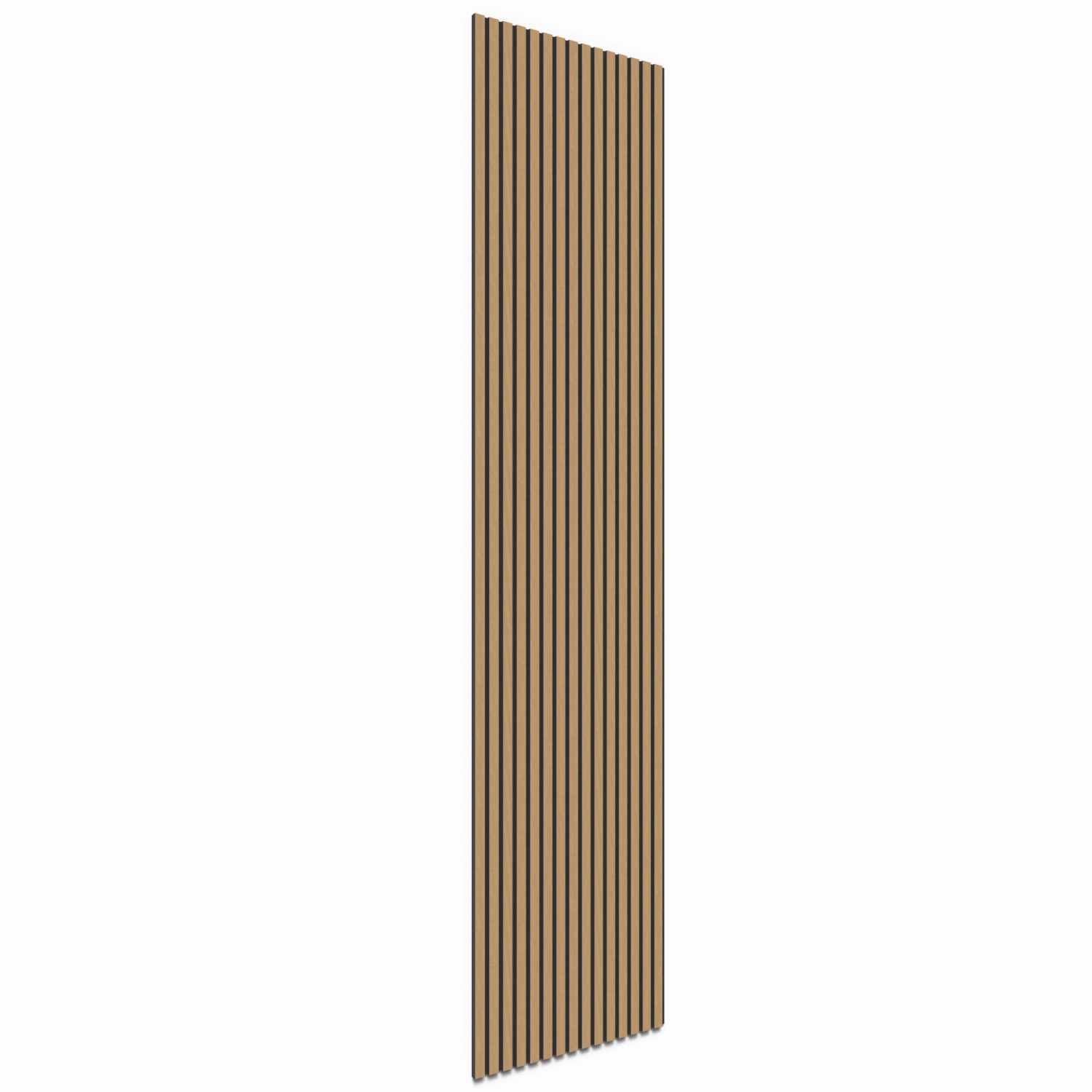 Denpanels Akustický panel WOOD Dub černá MDF černá plsť 240 x 60 x 2 cm