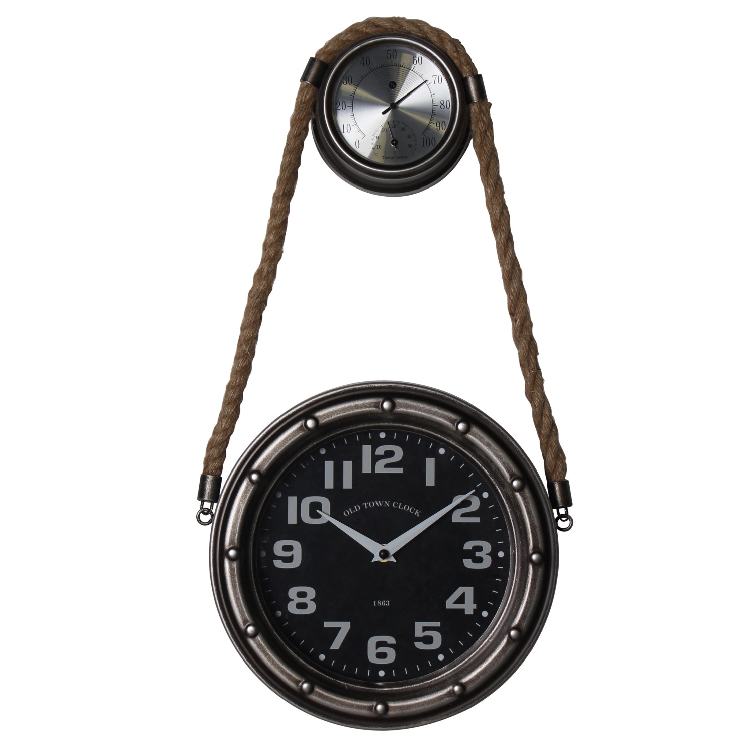 SPLENDID Nástěnné hodiny DORM, černá, 28,5 x 50 x 8 cm