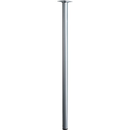 Noha ke stolu Hettich, Ø 30 mm, výška 700 mm, hliníkový vzhled.