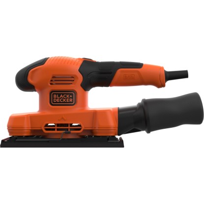 Black+Decker BEW220 vibrační bruska, 150 W, oranžová/černá. Bruska s prachovým sáčkem.