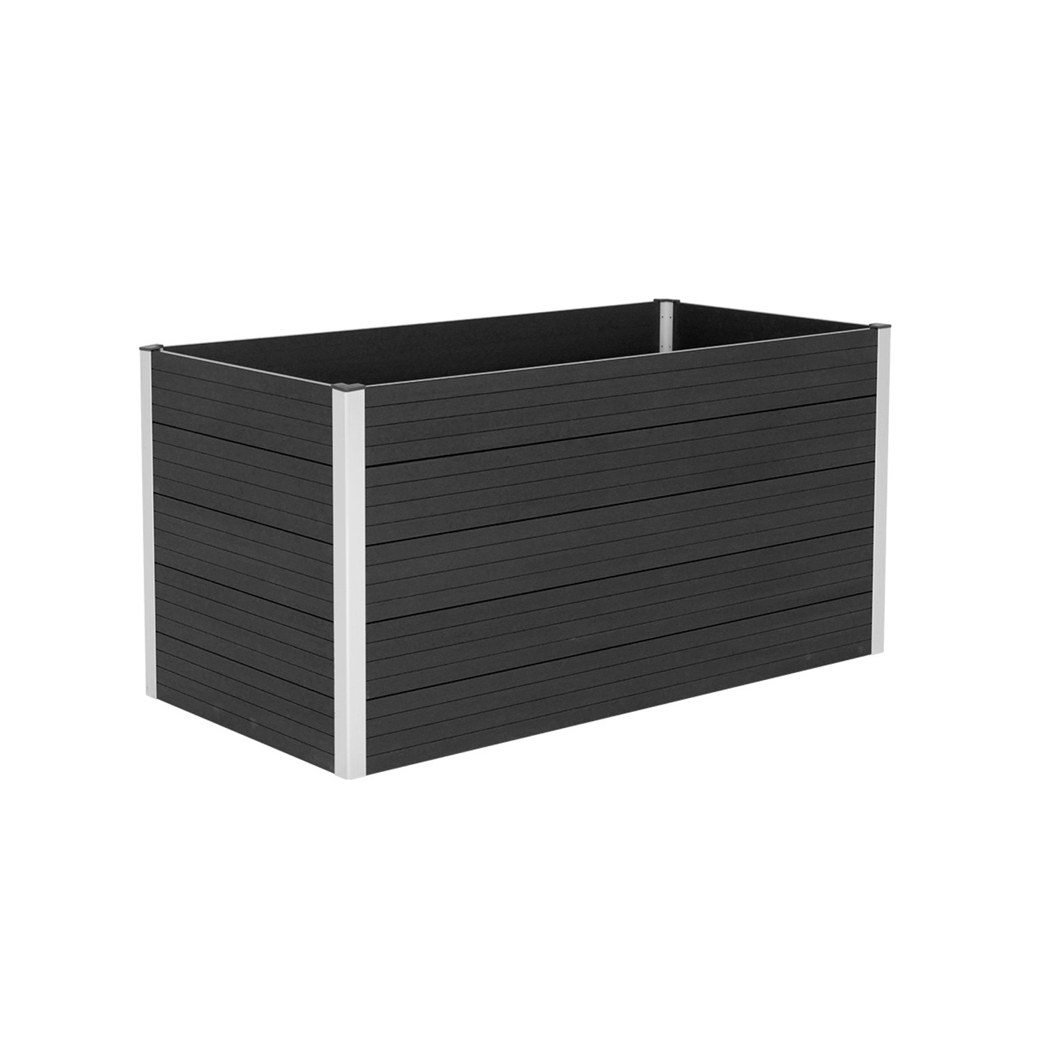 Designlink Vyvýšený záhon z WPC antracitově černý 75 x 150 x 70 cm