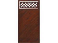 Plotový prvek Taulon lakovaný hnědý 180 x 90 cm