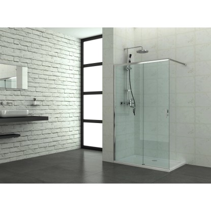 Sanotechnik Sprchová zástěna Walk-In Elite WK120, čiré sklo/chrom, 195 x 120 cm