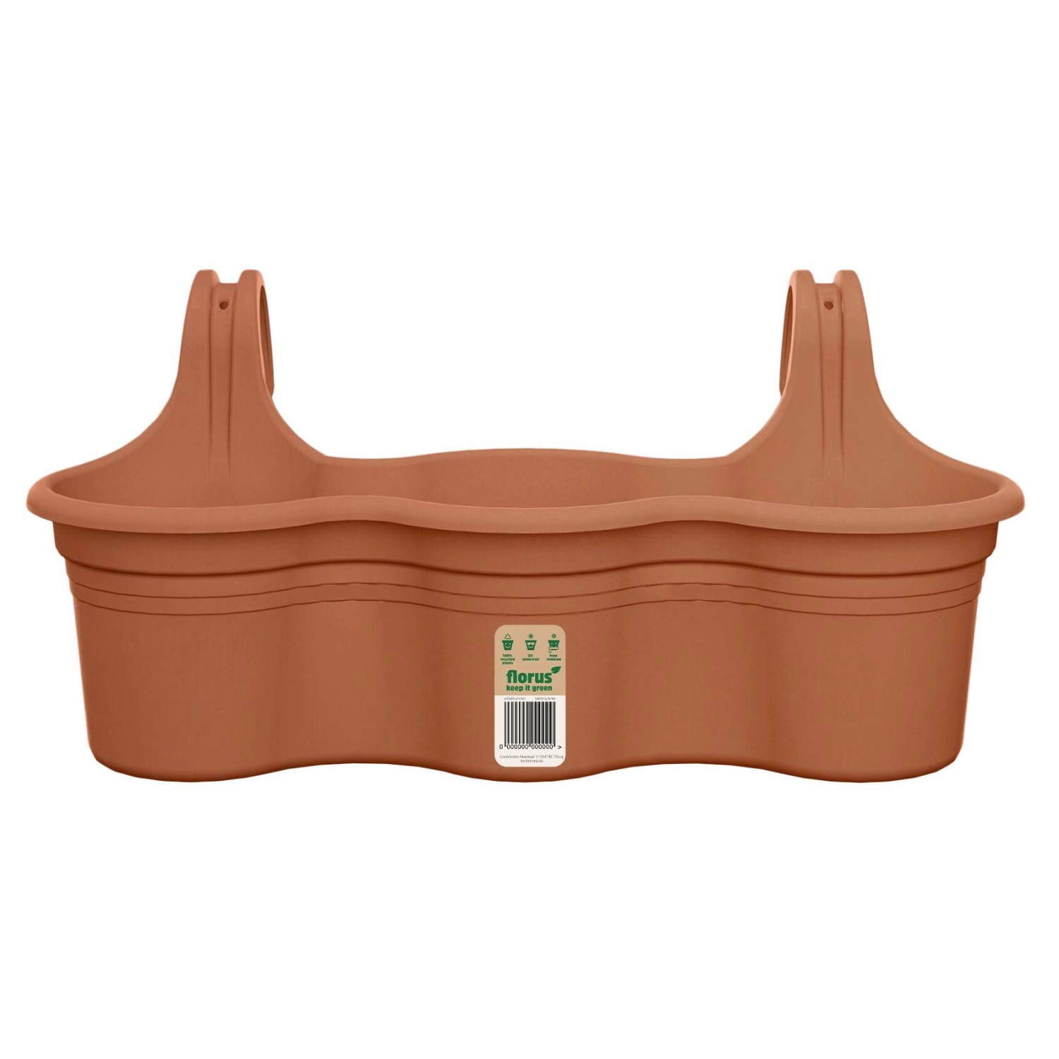 Florus Balkonový květináč Mediterran Hanger Trio terakota 52 x 26,2 x 24 cm