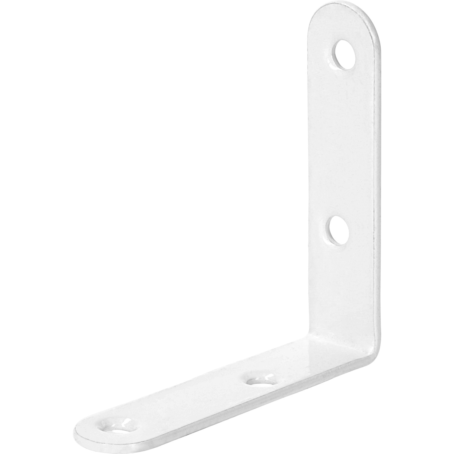 Nábytkový úhelník, bílý, práškový nástřik, 60 mm x 60 mm x 18 mm