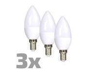 EURO-LUX LED žárovka E14, 4,8 W (40 W), 470 lm, 4000 K, tvar svíčky, 3 ks