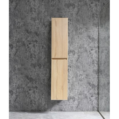 Sanotechnik Závěsná vysoká koupelnová skříňka Corbo, javor, 150 x 30 x 30 cm