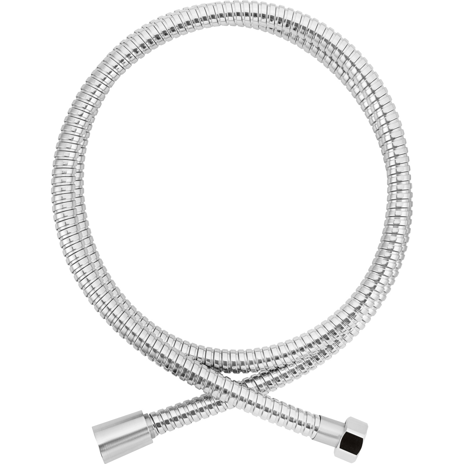 Kovová sprchová hadice, lesklá ocel, 150 cm