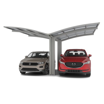 Ximax Alu přístřešek na 2 auta Portoforte Typ 80-Y vzhled oceli 543 x 495 cm