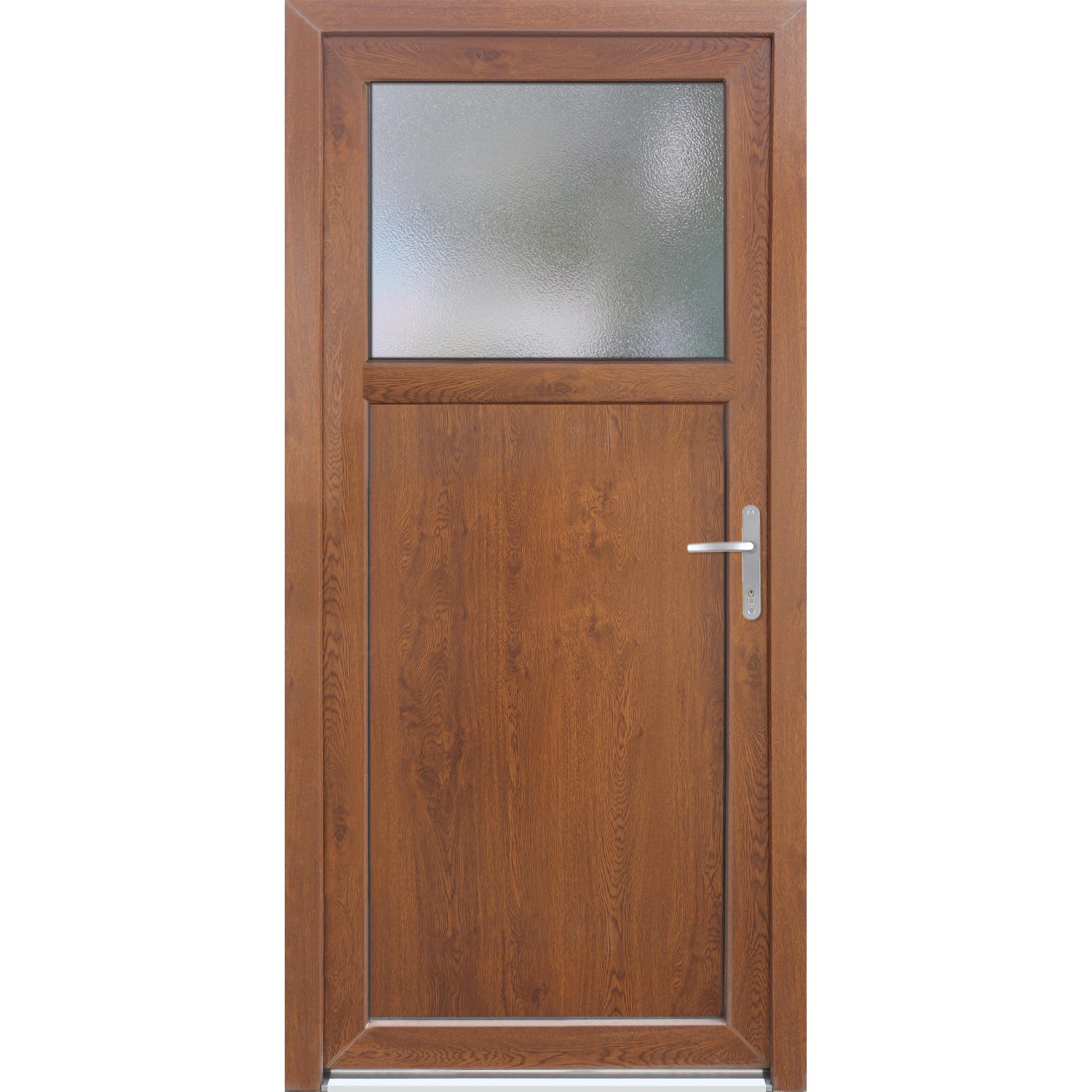 Panto Plastové vedlejší vchodové dveře K504, zlatý dub, 98 x 198 cm, P