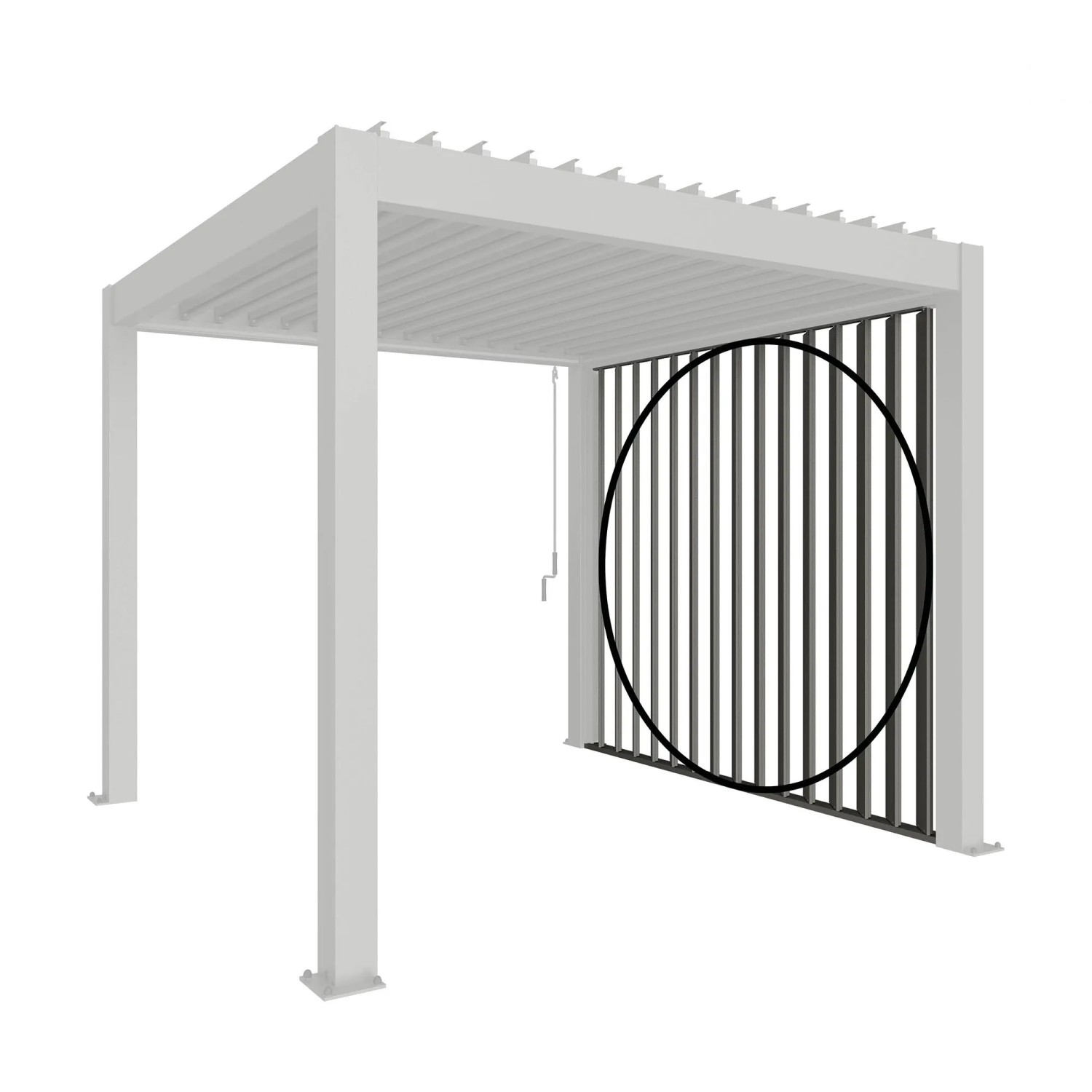 Biohort Postranní lamely pro stranu pergoly 2,5 m křemenově šedé