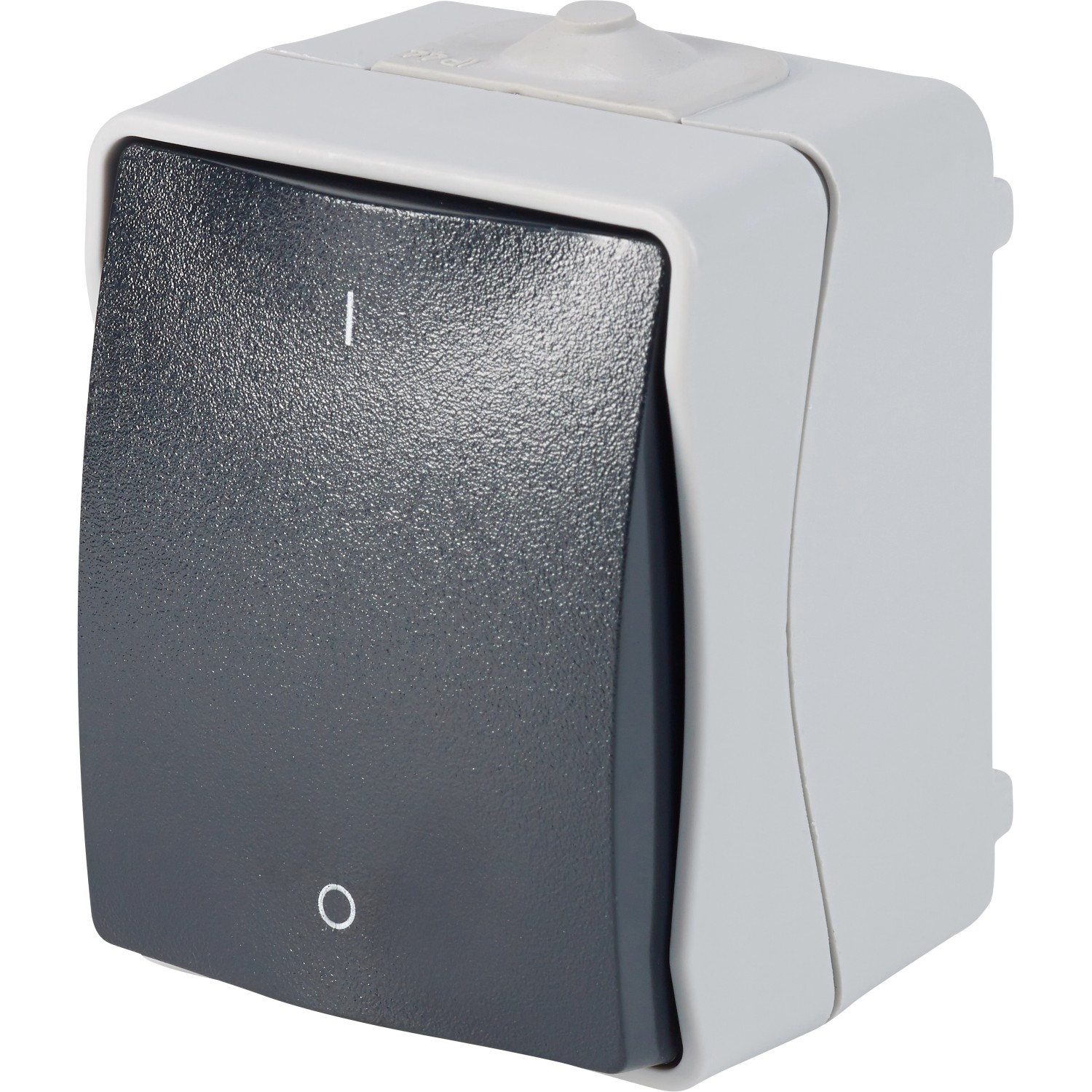 Nouzový vypínač topení do vlhkého prostředí IP44, šedý