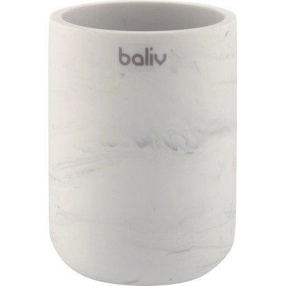 baliv Kelímek na zubní kartáčky Retro Futures mramor bílo-šedý