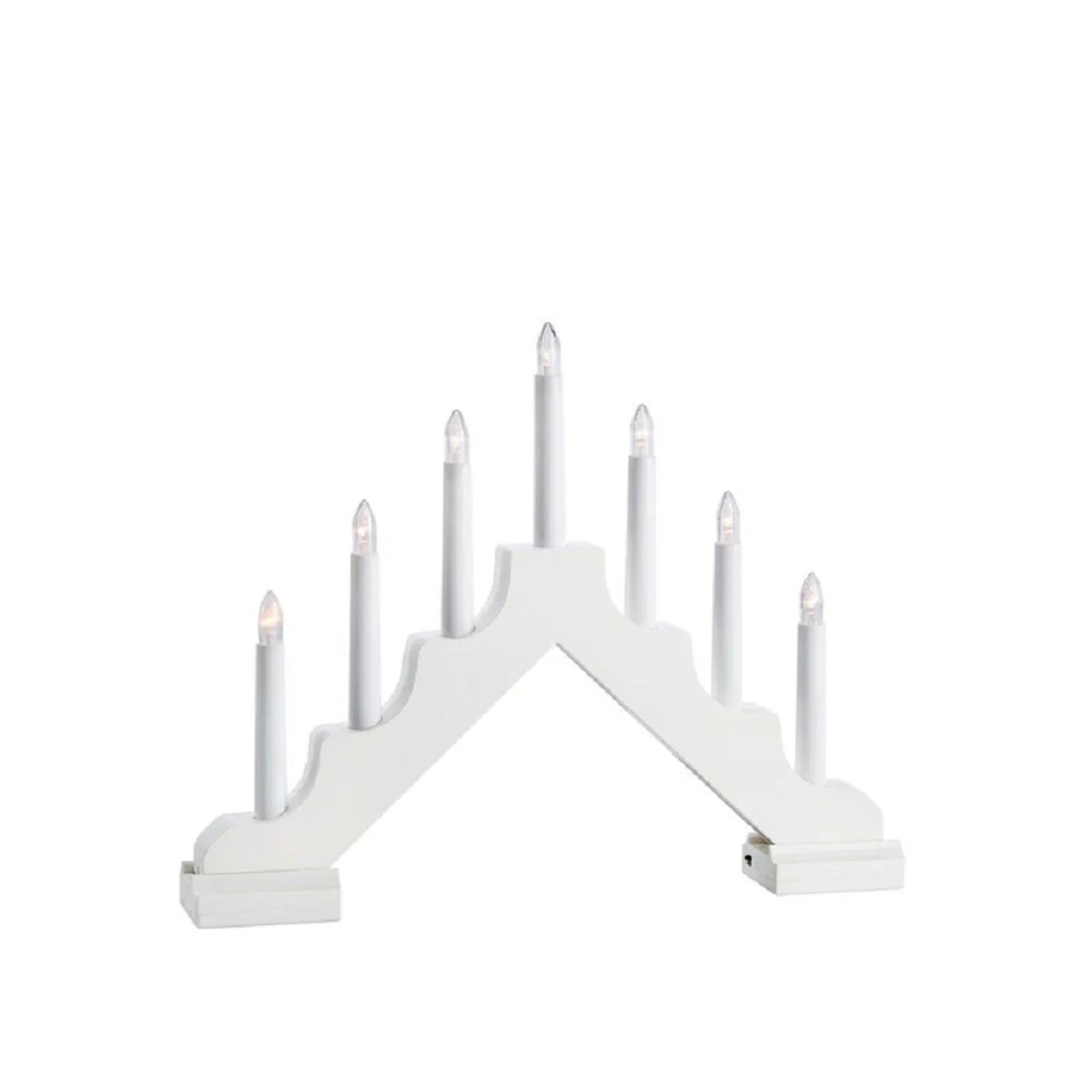 Markslöjd Vánoční LED svícen Evelin, bílá, 37,5 x 29 cm