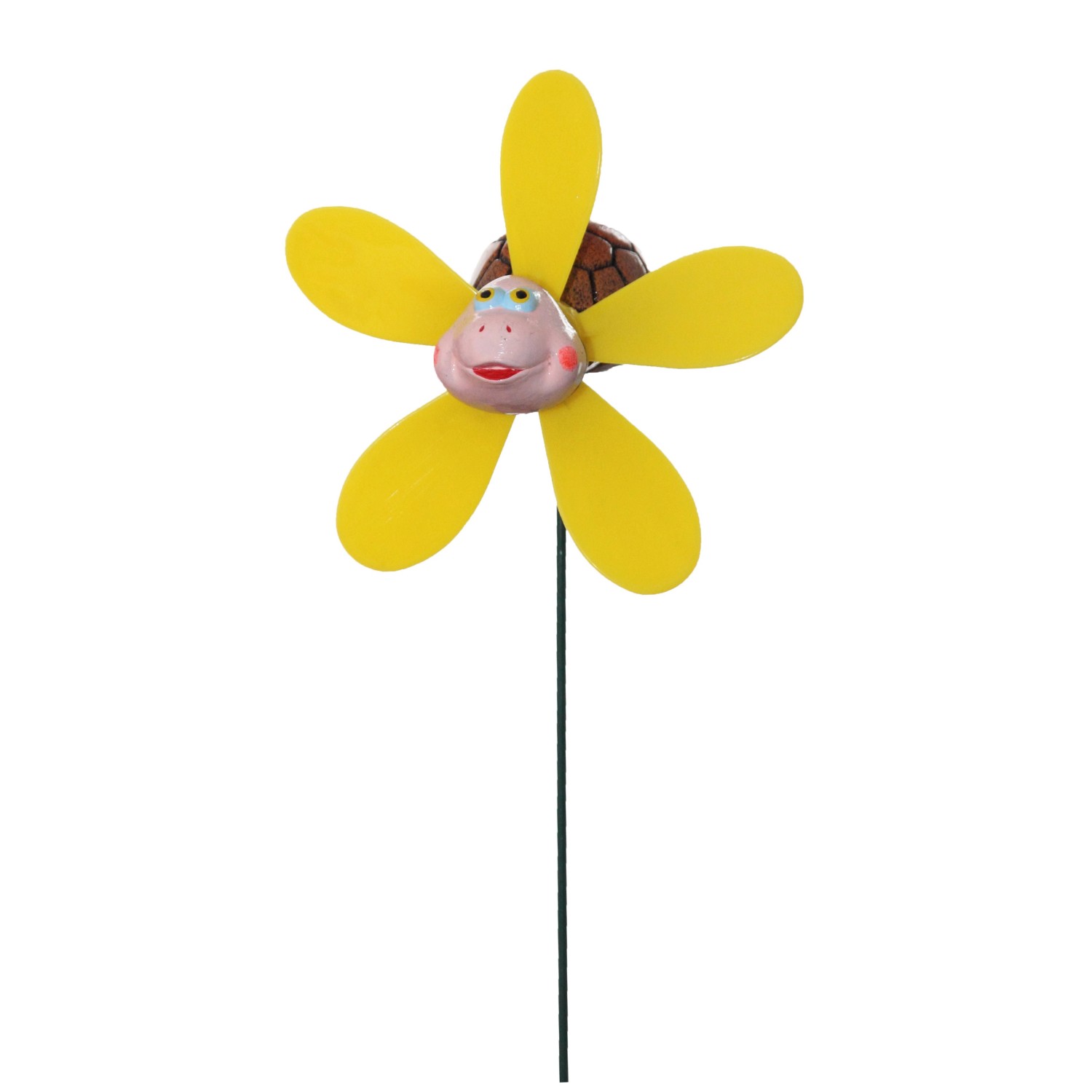 Dekorativní zahradní zápich Fun Spinner želva s větrníkem, 48 cm, 1 ks