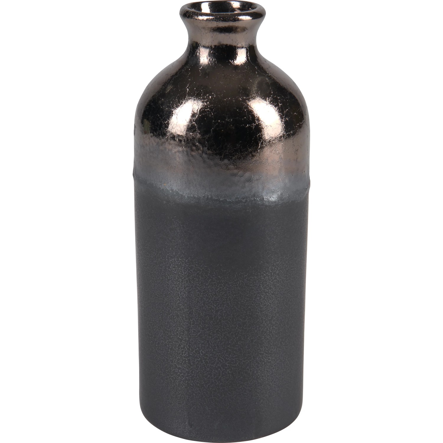 Váza Minimalist Zen keramická 19,5 cm x průměr 7,6 cm černá