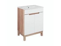 A-Interiéry Skříňka Dorian 60-2D s keramickým umyvadlem, 61,5 x 85,3 x 47 cm