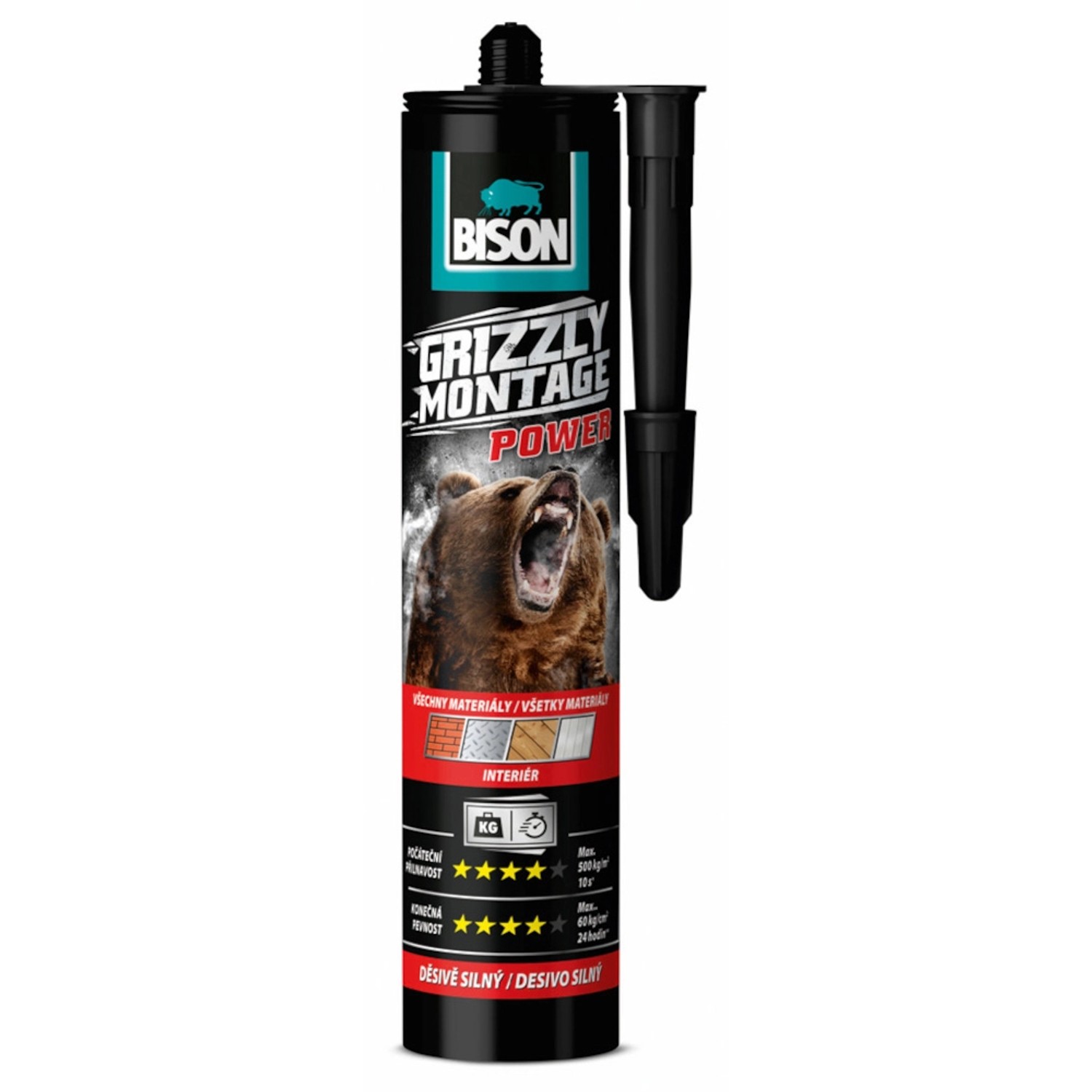 BISON Lepidlo GRIZZLY MONTAGE POWER bílé 370 g