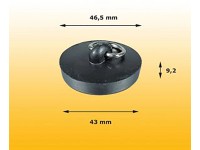 Zátka průměr 46,5 mm pryž, černá Zátka průměr 46,5 mm pryž, černá
