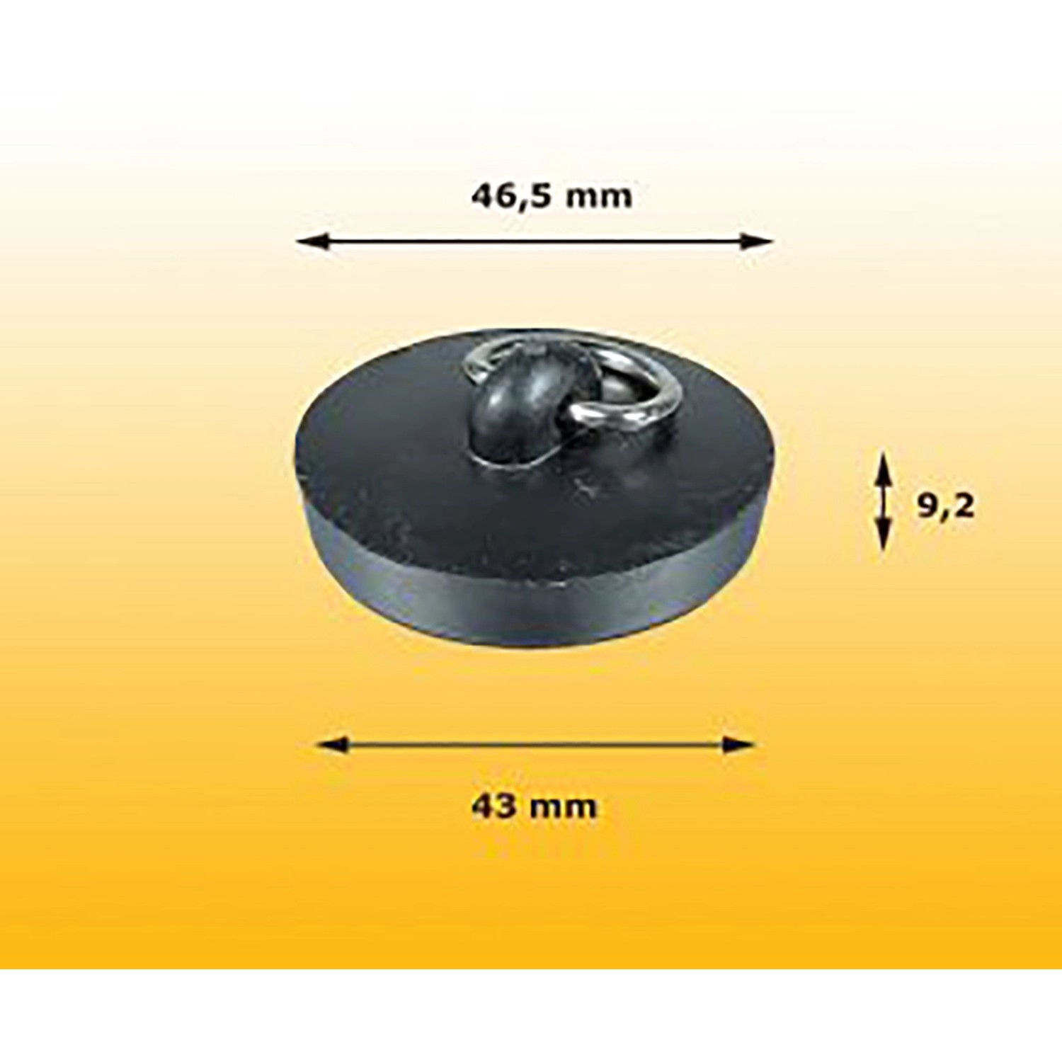 Zátka průměr 46,5 mm pryž, černá
